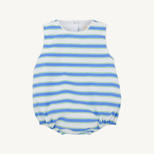 Seabrook Stripe Benjamin Bubble by The Beaufort Bonnet Company featuring white and navy blue striped fabric and classic bubble style.