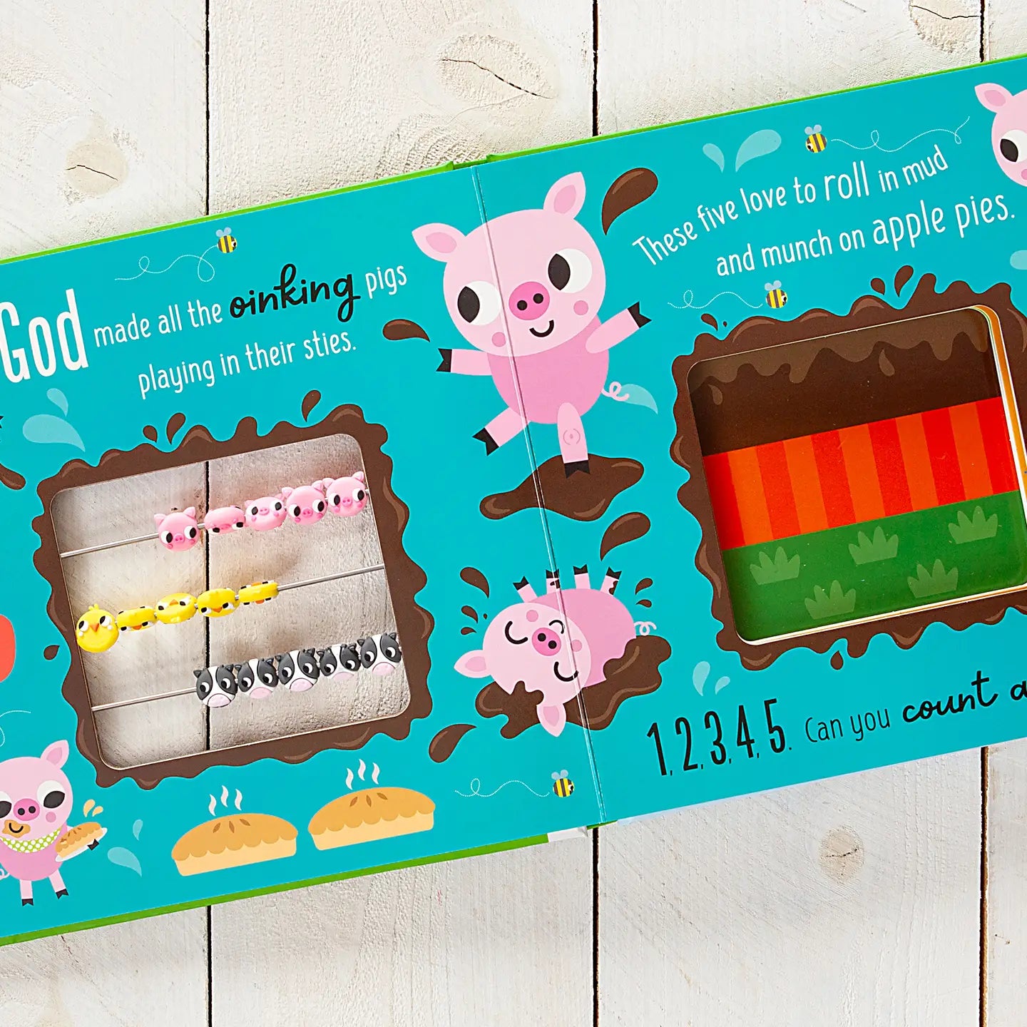 Colorful illustrations of farmyard animals from God's Farmyard Animals book by BroadStreet Publishing Group, LLC.