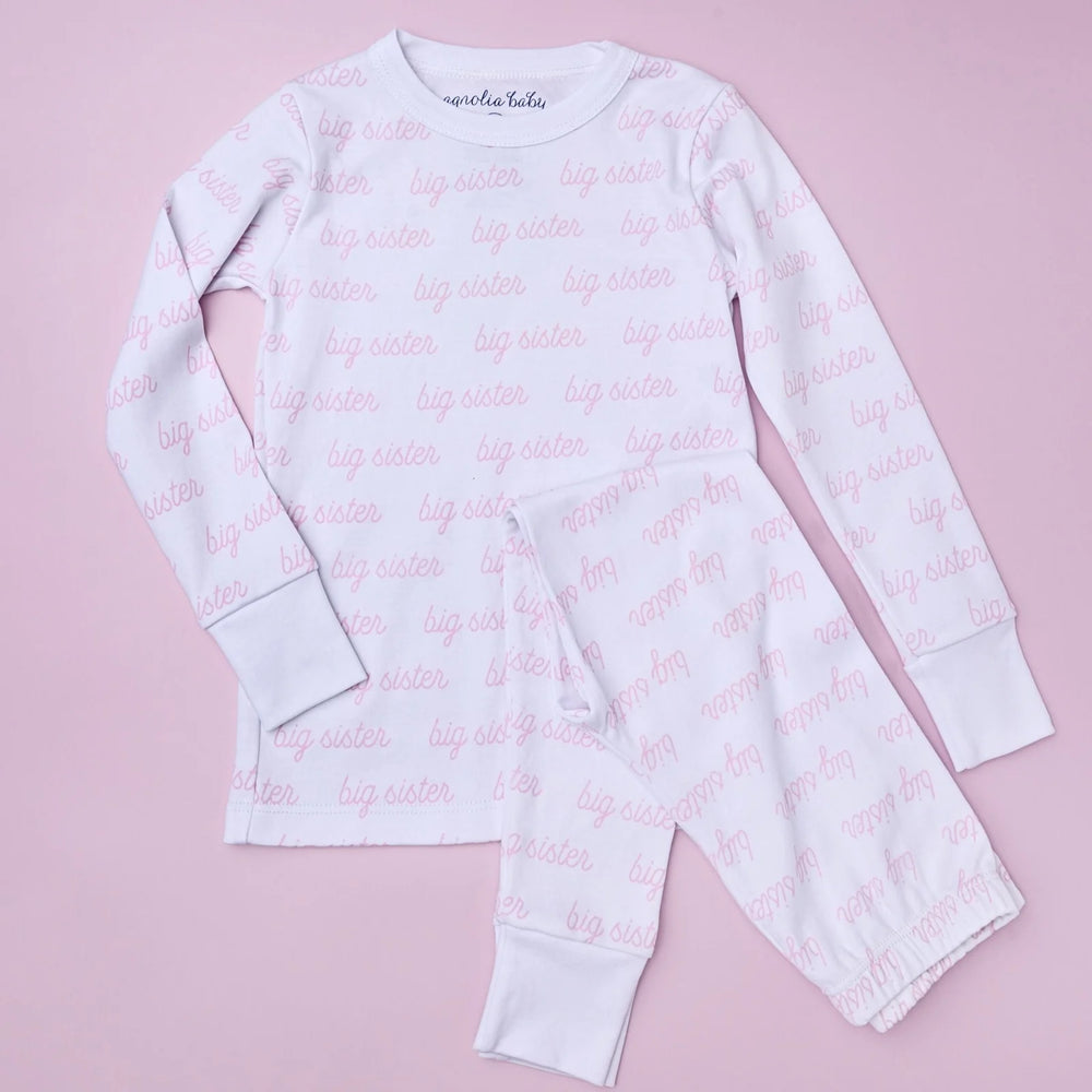 Magnolia Baby - Big Sister Print Long Pajamas