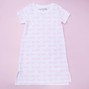 Magnolia Baby - Big Sister Print Short Sleeve Nightdress