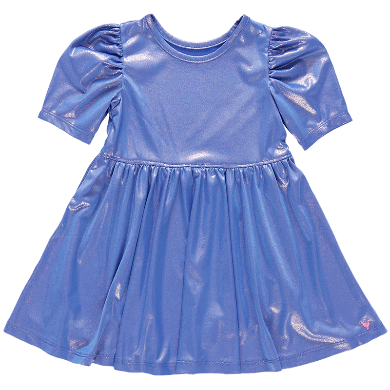 Pink Chicken - Girls Lame Laurie Dress - Blue