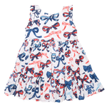 Pink Chicken - Girls Kelsey Dress Red White and Bows