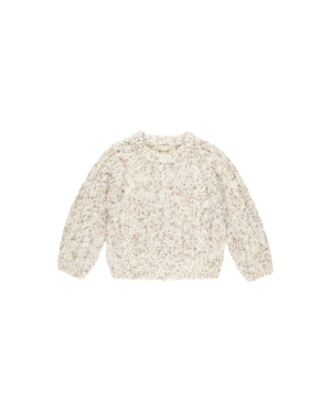 Rylee & Cru - Natural Speckle Cable-Knit Sweater