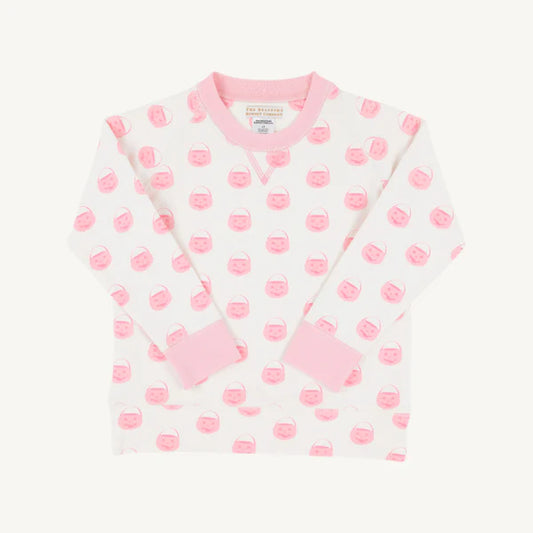 The Beaufort Bonnet Company - Sandpearl Pink Vintage Prep Pumpkin Pails Cassidy Crewneck