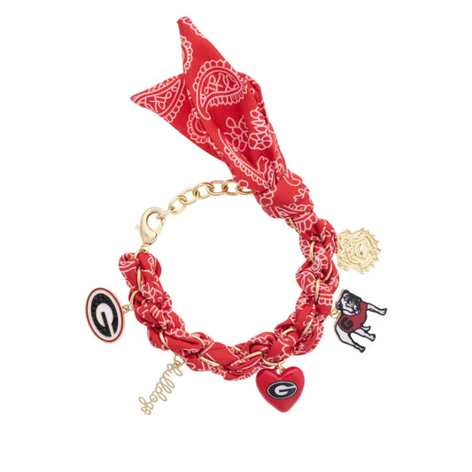 Georgia Bulldogs Bandana Charm Bracelet