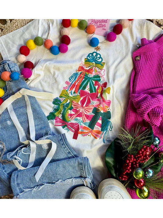 Bright Bows Christmas Tree T-Shirt