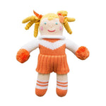 Zubels - Cheerleader Knit Doll - Orange & White