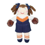 Zubels - Cheerleader Knit Doll - Navy & Orange