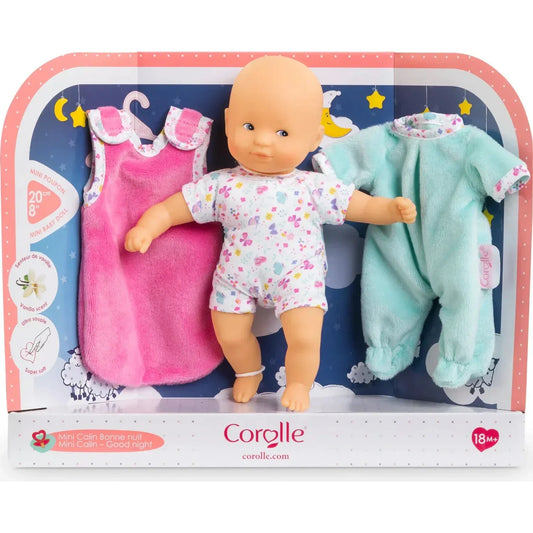 Mini Calin Good Night Butterflies Doll Set - 8 inch