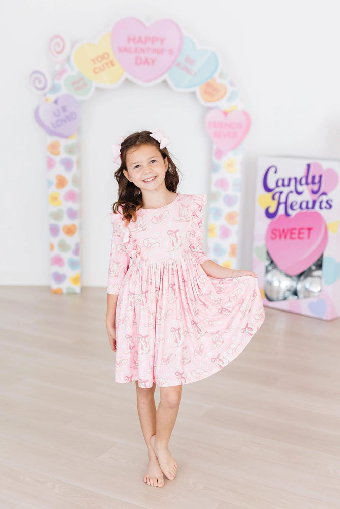 Mila & Rose - Howdy Ruffle Sleeve Twirl Dress