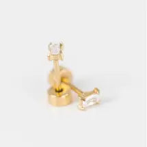 Pierced Co - Tiny Baguette Studs