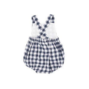 Angel Dear - Navy Gingham Retro Sunsuit