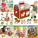 Wooden Stem Barn Toy - Shape Sorter
