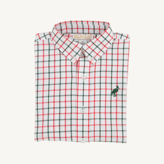 Old Town Tattersall/Grier Green Dean's List Dress Shirt