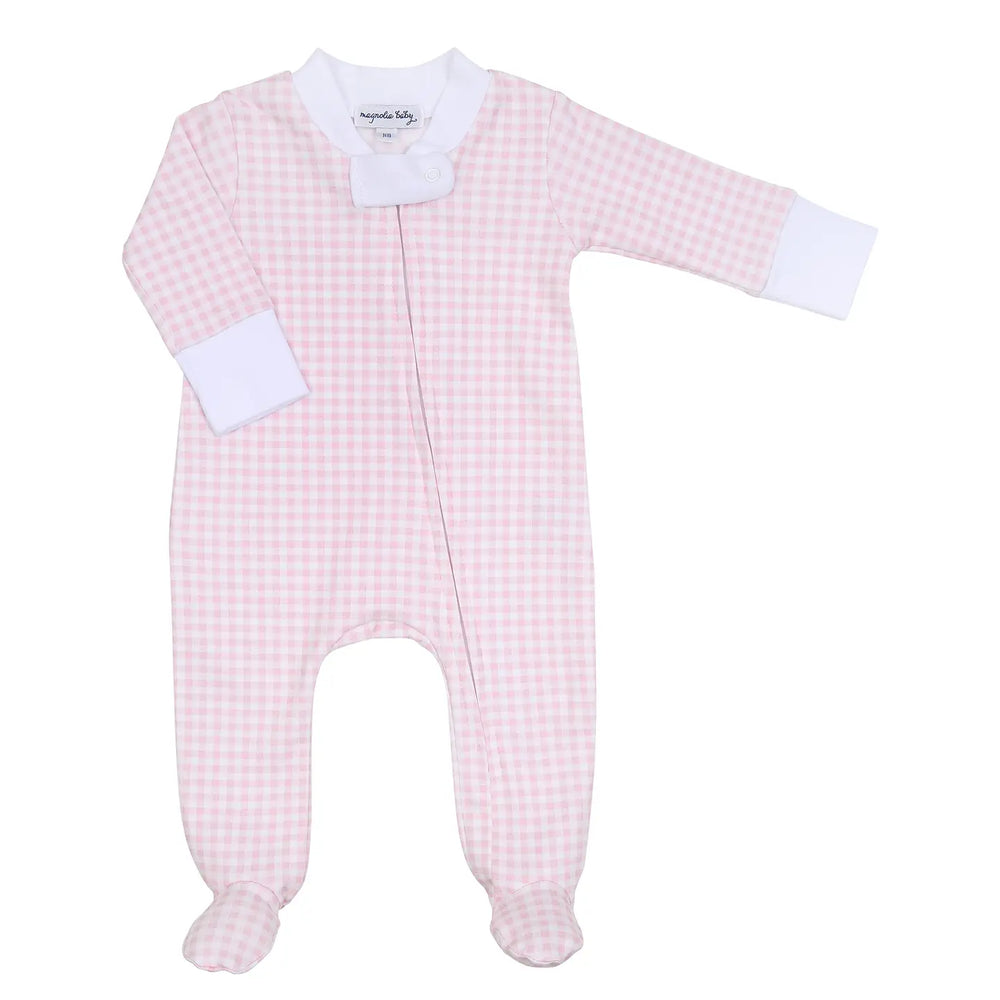 Magnolia Baby - Peek-A-Boo Wishes Pink Zipper Footie