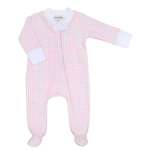Magnolia Baby - Peek-A-Boo Wishes Pink Zipper Footie