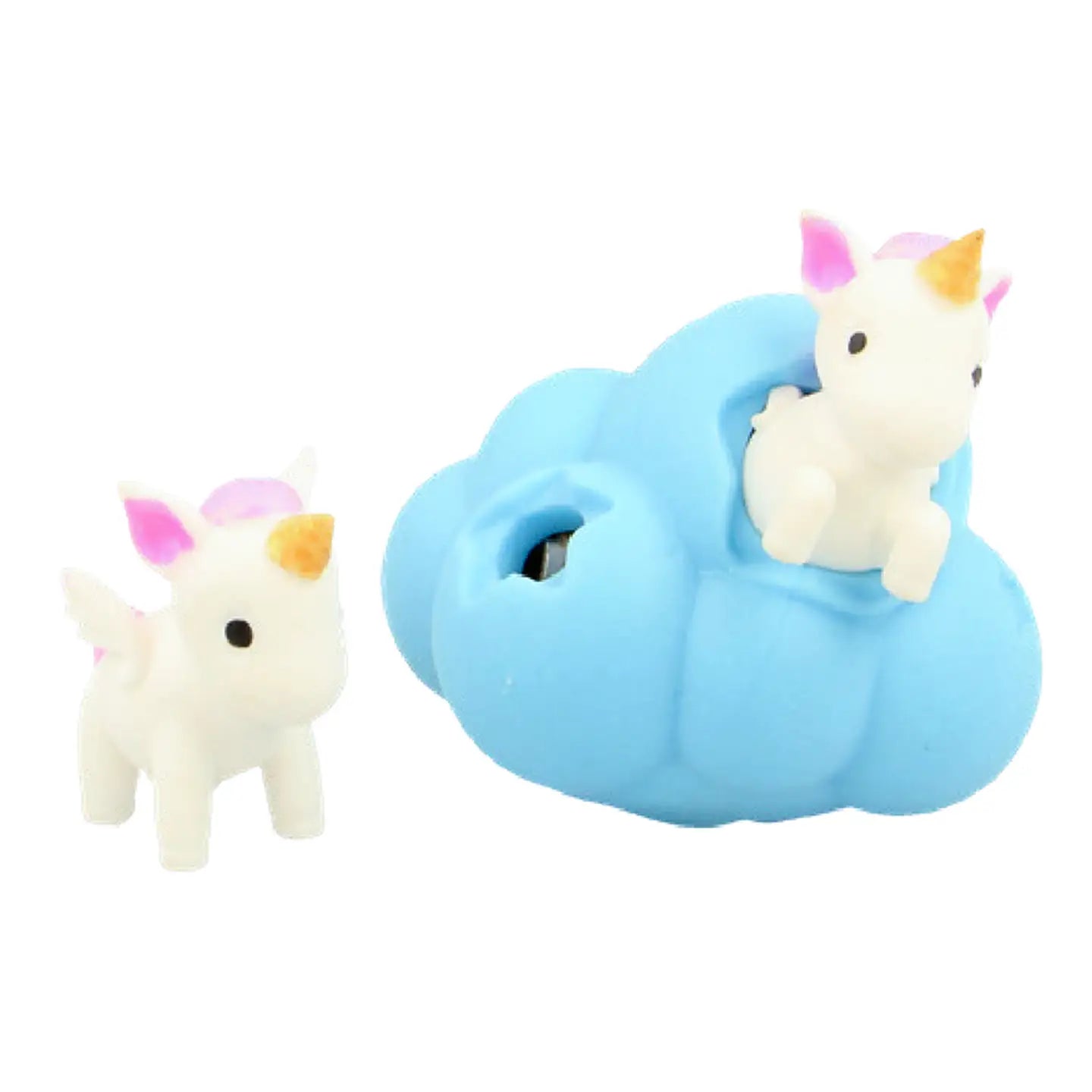 Colorful Keycraft stretchy unicorn and rainbow cloud sensory toy with soft, textured fabric and vibrant rainbow details.