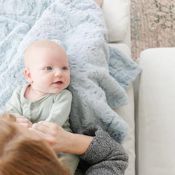 Heather Blue Dream Receiving Blankets