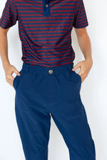 courtside kids - navy dress jogger