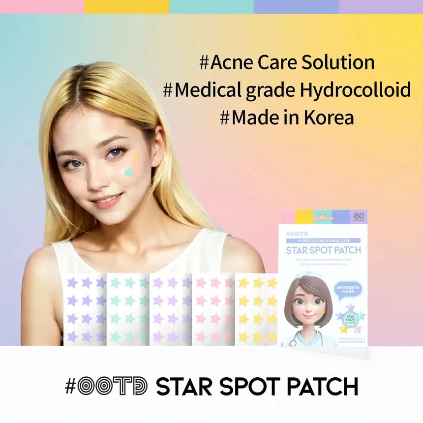 Ootd Star Spot Acne Hydrocolloid Patch 80 Pieces