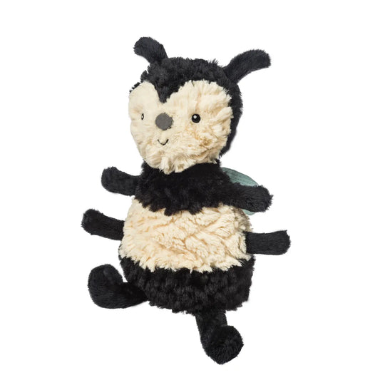 Mary Meyer Putty Nursery Bumble Bee plush toy with soft fabric, yellow and black striped body, and adorable bee face.