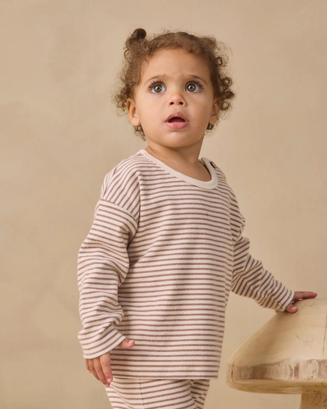 Cocoa Microstripe Drawstring Pant