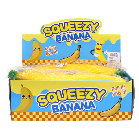 Jumbo 14 Inch Banana Fluffy Slime Filled Tpr Squishy