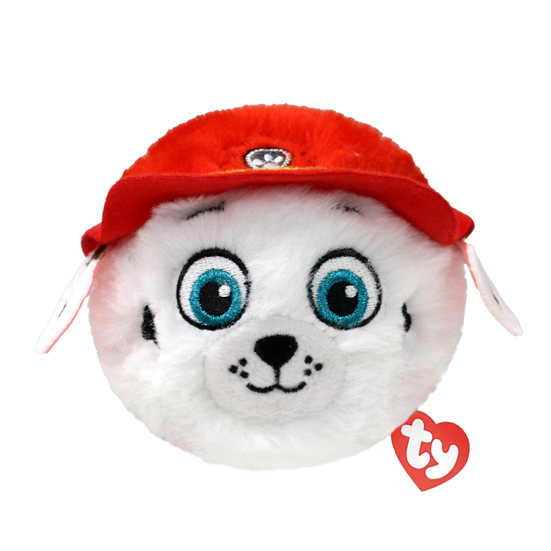 Ty Marshall Beanie Bouncer plush toy featuring a soft, colorful beanie hat and adorable face, perfect for cuddling.