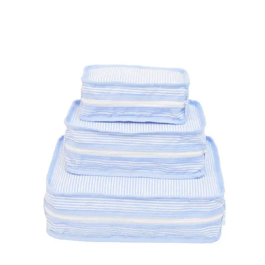 Mint - Baby Blue Seersucker Stacking Set