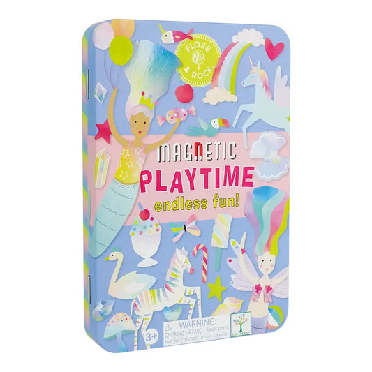 Fantasy Magnetic Playtime Tin by Floss & Rock featuring colorful fantasy-themed magnetic playset inside a compact tin.