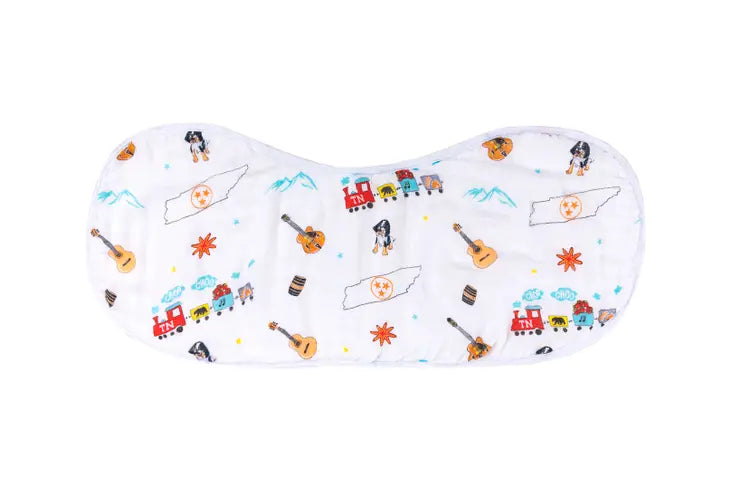 Little Hometown - Tennessee Baby Burp Cloth & Bib Set