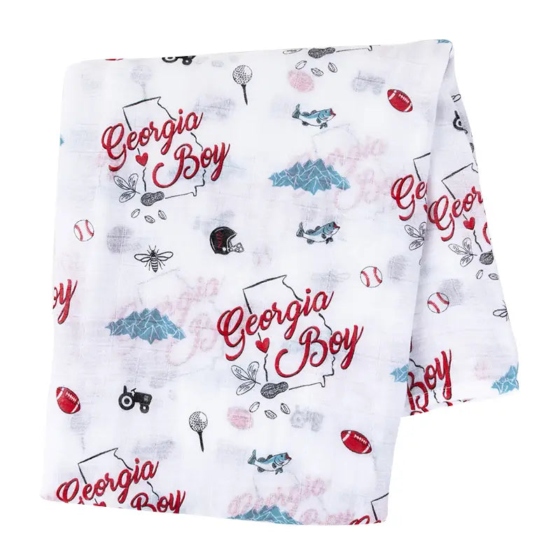 
            
                Load image into Gallery viewer, Little Hometown - Georgia Boy Swaddle
            
        