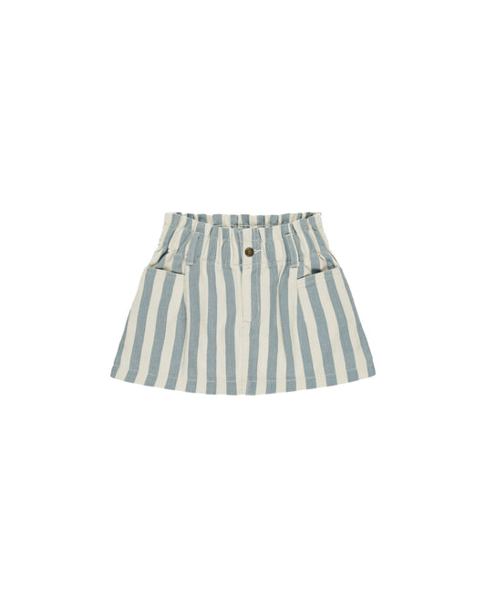 Rylee & Cru - Ocean Stripe Denim Mini Skirt