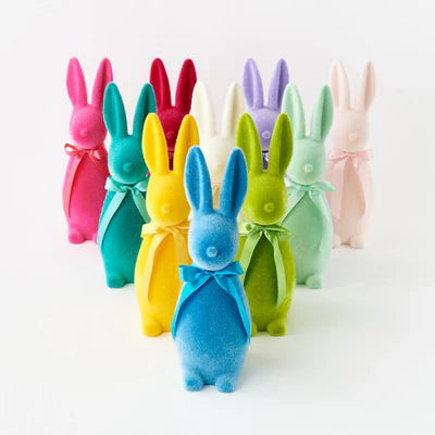 One Hundred 80 Degrees - Flocked Button Nose Bunnies 16 Inch