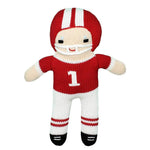 Zubels - Football Player Knit Doll - Red & White