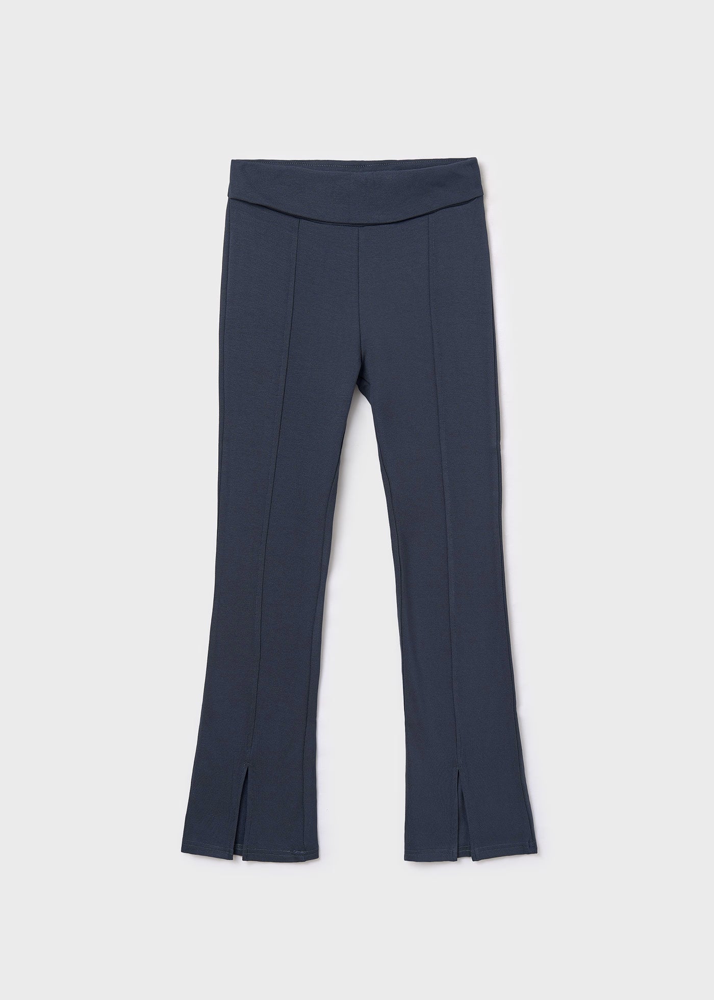 Girls Navy Flare Leggings