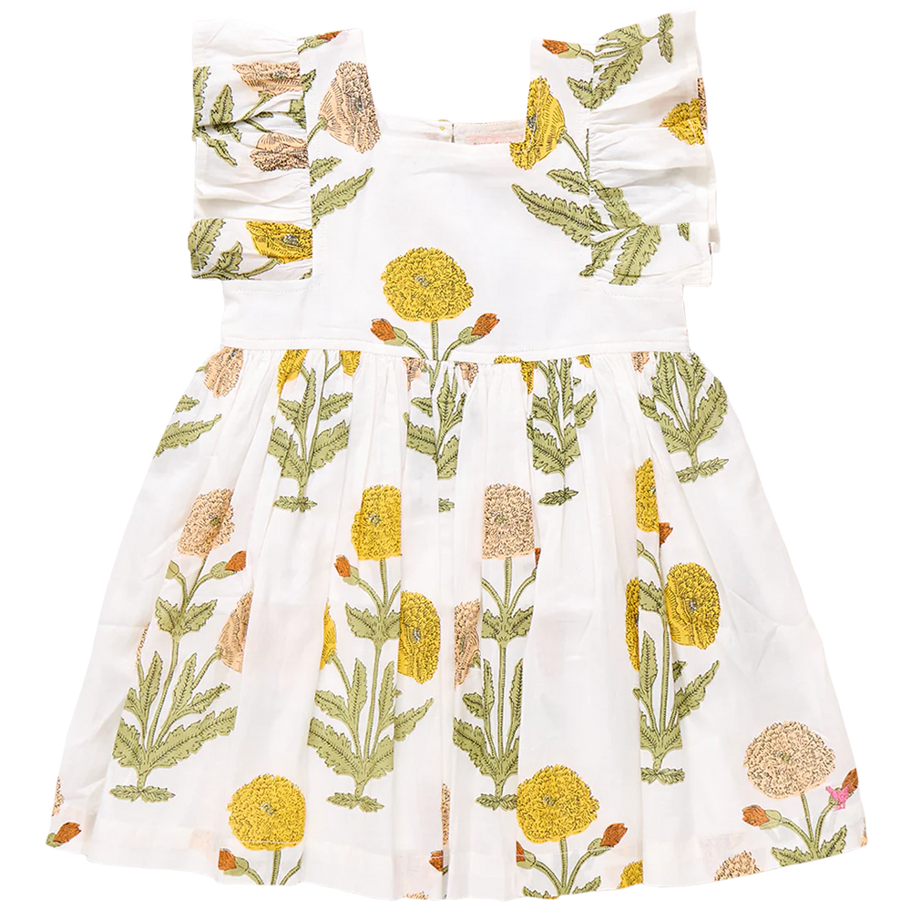 Pink Chicken - Golden Oversized Dandelion Girls Elsie Dress