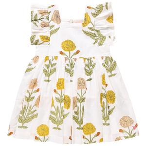 Pink Chicken - Golden Oversized Dandelion Girls Elsie Dress