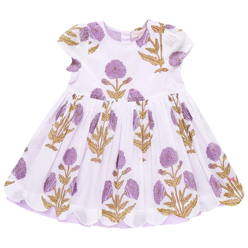 Pink Chicken - Girls Marisol Dress - Lavender Dandelion