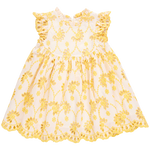 Pink Chicken - Girls Cynthia Dress - Bright Yellow Eyelet