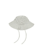 Rylee & Cru - Eucalyptus Gingham Floppy Sun Hat