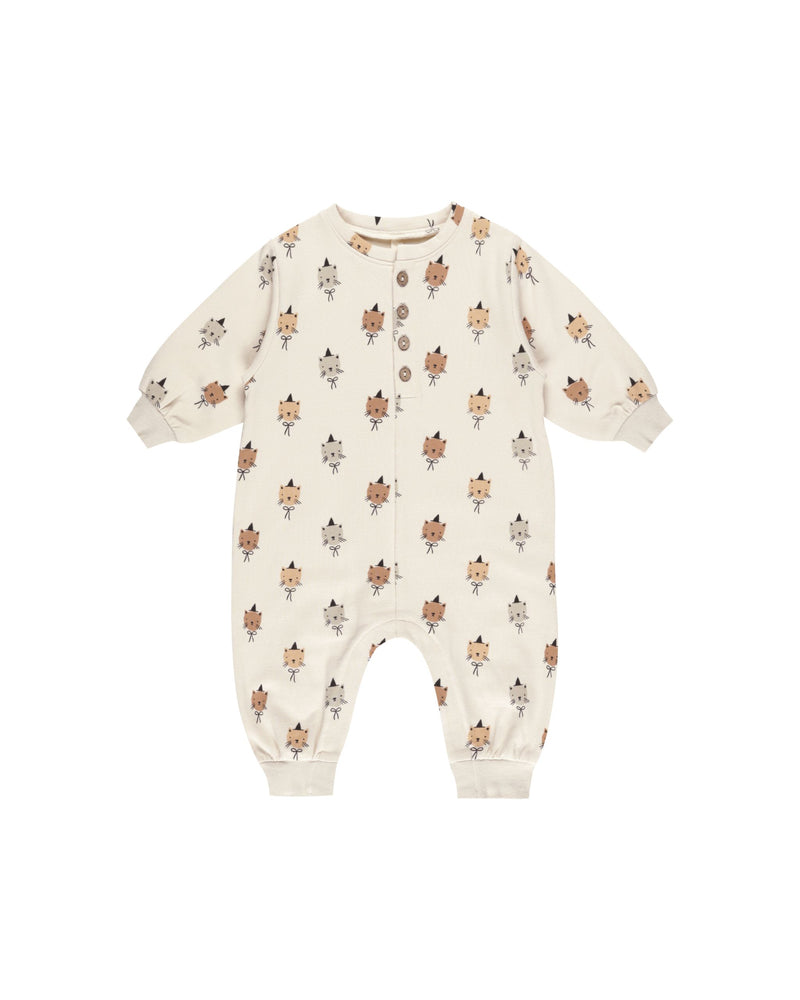 Quincy Mae - Cats Relaxed Fleece Jumpsuit