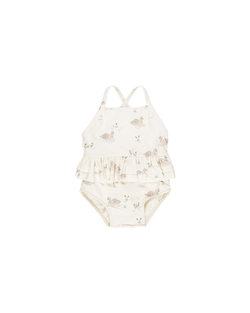 Quincy Mae - Swans Ruffled One Piece Swimsuit