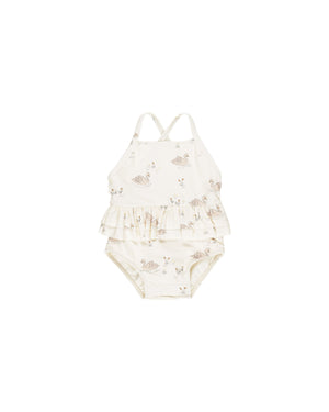 Quincy Mae - Swans Ruffled One Piece Swimsuit