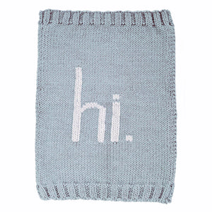 Huggalugs - Hi. Surf Blue Knit Baby Blanket