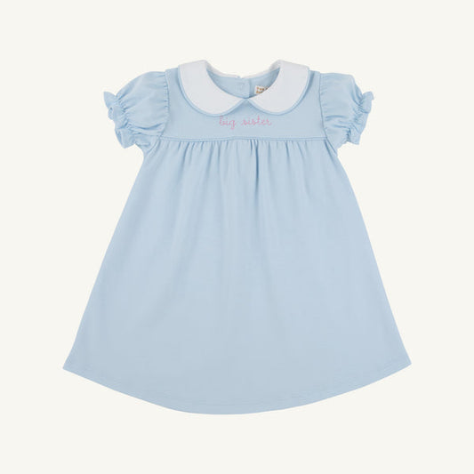 Buckhead Blue with Hamptons Hot Pink Big Sister Holly Day Dress