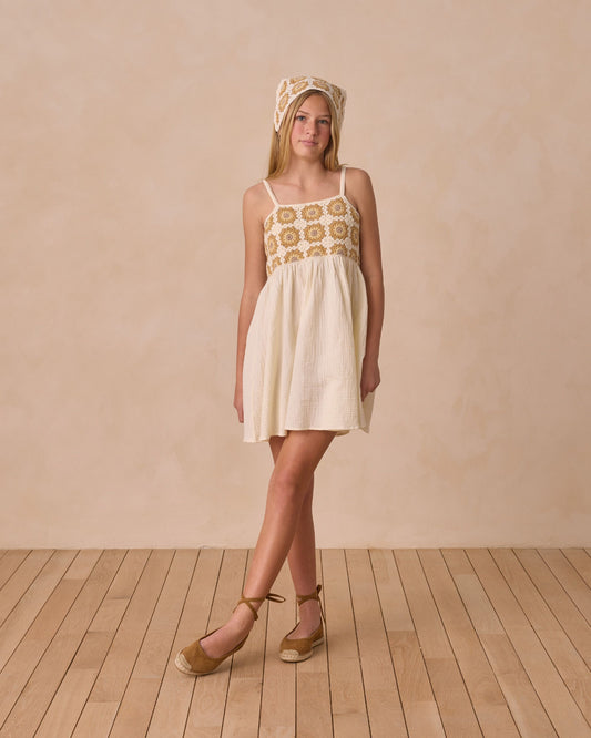 Rylee & Cru - Teen Marigold Daisy Crochet Sun Dress