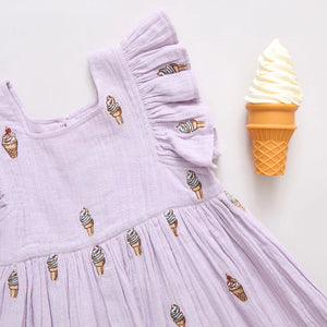 Pink Chicken - Lavender Soft Serve Girls Elsie Dress