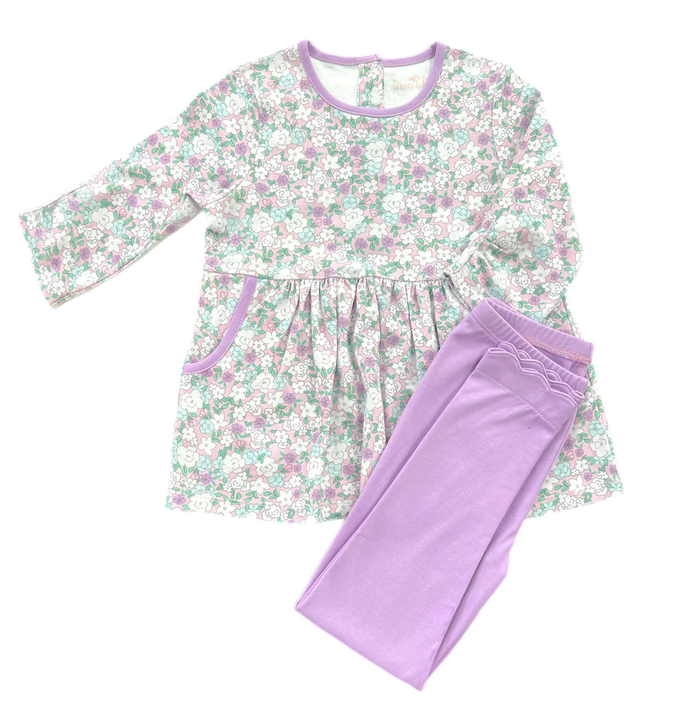 James & Lottie - Lavender Floral Saylor Knit Legging Set