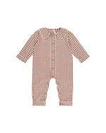 Rylee & Cru - Brick Gingham Baby Pajama Romper